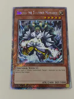 Yugioh Zaborg the Thunder Monarch x 3 - 1st Platinum Secret Rare NM Free Holo B - Image 2