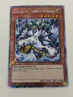 Yugioh Zaborg the Thunder Monarch x 3 - 1st Platinum Secret Rare NM Free Holo B - Image 3