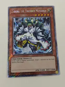 Yugioh Zaborg the Thunder Monarch x 3 - 1st Platinum Secret Rare NM Free Holo B - Image 4