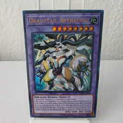 Yugioh Dracotail Arthalion JUSH-EN006 Justice Hunters 1st Edition Fusion Dragon - Image 1
