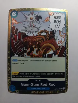 Gum-Gum Red Roc OP04-056 Kingdoms of Intrigue English One Piece CCG - Image 1