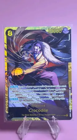 Crocodile OP14-120 (SEC) THE AZURE SEA'S SEVEN English One Piece TCG - Image 1