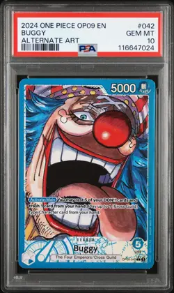 PSA 10 - 2024 ONE PIECE OP09-EMPERORS IN THE NEW WORLD 042 BUGGY ALT ART (EN) - Image 1