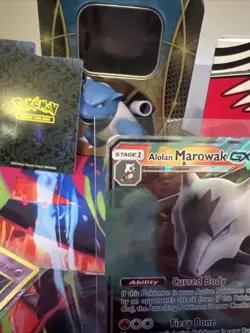 Pokemon TCG Alolan Marowak GX Black Star Promo Rare Holo Card SM187 - Image 2