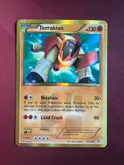 TERRAKION 151/149 Boundaries Crossed SHINY SECRET RARE holo Pokemon TCG card VLP - Image 1