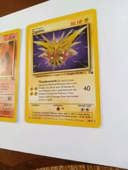 Combo Moltres & Zapdos 27/62 & 30/62 Both Fossil Edition Pokemon Cards - Image 4
