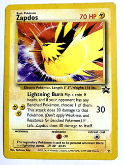 Zapdos - No.23 - Black Star Promo - Non-Holo - Rare - Pokemon Card - WOTC - LP - Image 1