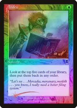 Index FOIL Apocalypse HEAVILY PLD Blue Common MAGIC THE GATHERING CARD ABUGames - Image 1