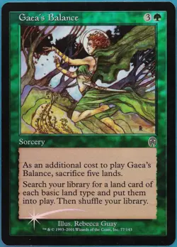 Gaea's Balance FOIL Apocalypse PLD Green Uncommon MTG CARD (ID# 407765) ABUGames - Image 1