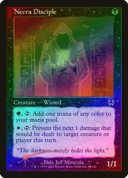 Necra Disciple FOIL Apocalypse HEAVILY PLD Black Common MAGIC MTG CARD ABUGames - Image 1