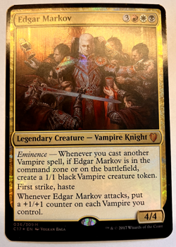MTG Edgar Markov (Commander 2017) Oversized Cards Foil NM - Image 1