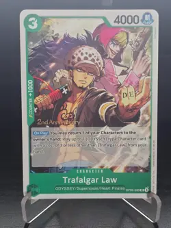One Piece Card Game - Trafalgar Law (2nd Anniversary) OP09-030 UC - NM - Image 1