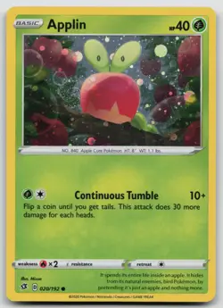 Pokemon Card Applin - (Cosmos Holo) Promo Blister Exclusives 020/192 - Image 1