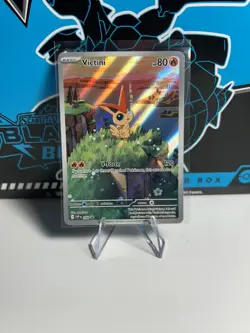 Pokemon TCG Victini 208 Sv: Scarlet & Violet Black Star Promo Card NM - Image 1