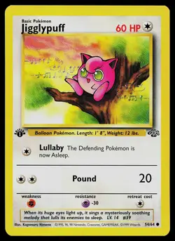 Pokemon Card - Jigglypuff Jungle 54/64 Common 1st Edition - Image 1