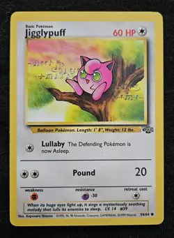 NM Jigglypuff 54/64 - Jungle Set Unlimited - WOTC - Pokemon Card - 1999 - LP - Image 1