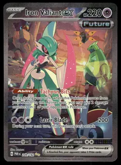 Pokemon Cards Iron Valiant ex 249/182 Paradox Rift Special Illustration Rare NM - Image 1