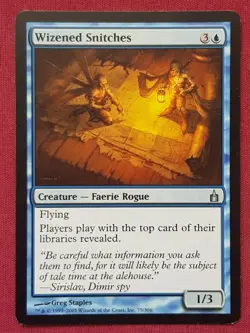 Magic The Gathering RAVNICA CITY OF GUILDS WIZENED SNITCHES blue card MTG - Image 1