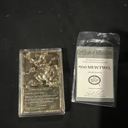 1999 Nintendo 23K Gold Plated Pokemon Mewtwo Trading Card - Image 2