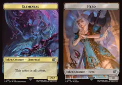 MTG Final Fantasy TOKEN Elemental #0021 Hero (((#0009))) PLAYSET 4X X4 - Image 1