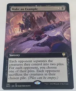 NEW UNPLAYED Make an Example Extended Art 138 Streets Of New Capenna Magic MTG - Image 1