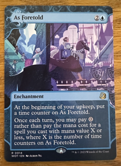 MTG Wilds of Eldraine Enchanting Tales, As Foretold - Borderless - Image 1