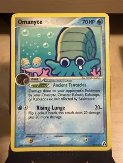 POKEMON TCG COMMON CARD OMANYTE 60/92 EX LEGEND MAKER LP - Image 1