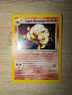 Light Arcanine 12/105 Neo Destiny Holo MP Pokemon TCG Vintage WOTC - Image 1