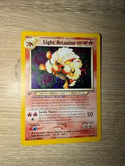 Light Arcanine 12/105 Neo Destiny Holo MP Pokemon TCG Vintage WOTC - Image 2