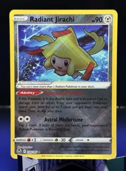 Pokemon-Radiant Jirachi 120/195 Swsh12: Sword & Shield - Silver Tempest Holo - Image 1