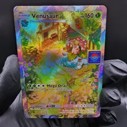 Pokemon Venusaur Pocket TCG Custom Made Fan Art Holo With Texture - Image 1