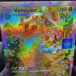 Pokemon Venusaur Pocket TCG Custom Made Fan Art Holo With Texture - Image 2