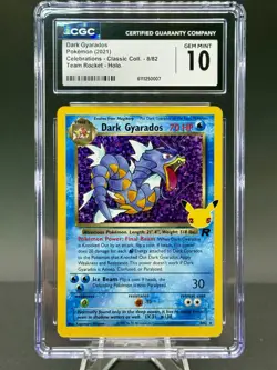 2021 POKEMON CELEBRATIONS DARK GYARADOS - HOLO CLASSIC COLL-TEAM ROCKET PSA 10 - Image 1