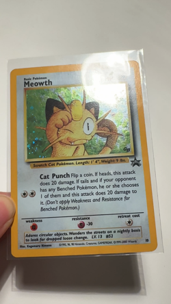 Pokemon Meowth #10 Ultra Rare Black Star Promo Holo-Basic - MP Condition - Image 2