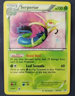 2012 POKEMON Serperior HP130 Secret Rare Dragons Exalted 125/124 NM VERY NICE - Image 1