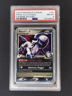 2009 POKEMON PLATINUM SUPREME VICTORS #141 ABSOL G LV.X-HOLO PSA 8 - Image 1