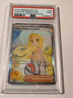 0115 Lillie's Determination 2025 Pokemon Mega Evolution - MEG EN #184 SIR PSA 9 - Image 2