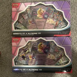 🔥 Mimikyu ex & Alcremie ex Premium Collection Box - Sealed Pokemon 10 PacksX2 - Image 1