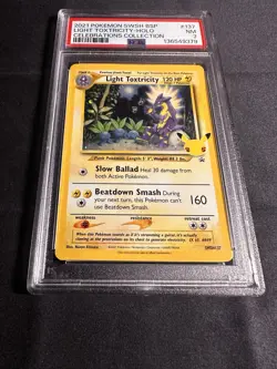 Pokemon 2021 Celebration Light Toxtricity SWSH137 PSA 7 - Image 2