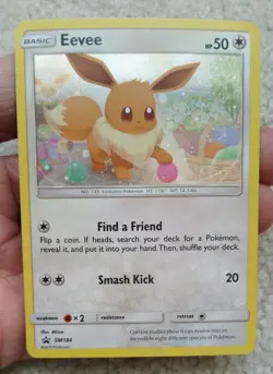 Eevee SM184 Promo - Sun & Moon - Mizue Holo - MP Moderately Played - Pokemon TCG - Image 1