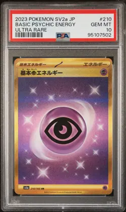 2023 POKEMON JPN SV2A-POKEMON 151 ULTRA RARE #210 BASIC PSYCHIC ENERGY PSA 10 - Image 1