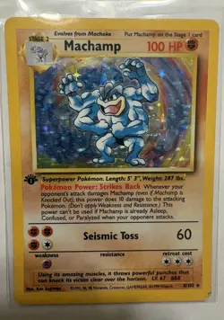 Machamp 8/102 1st Edition Holo Rare - Base Set WotC 1999 Pokemon TCG - Image 1