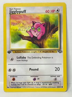 Pokemon Jigglypuff 1st Edition Jungle 54/64 - LP - Image 1