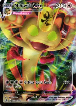2020 Pokemon Sword & Shield MEOWTH VMax SWSH005 Black Star Promo - Image 1
