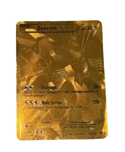 Pokemon Legendary Treasures Zekrom Gold Secret Rare Full Art 115/113 - Damaged - Image 1