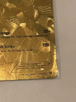 Pokemon Legendary Treasures Zekrom Gold Secret Rare Full Art 115/113 - Damaged - Image 3