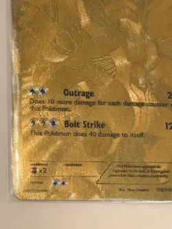 Pokemon Legendary Treasures Zekrom Gold Secret Rare Full Art 115/113 - Damaged - Image 4
