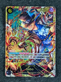 2025 One Piece SABO OP13-120 Carrying On His Will Secret Rare English - Image 1