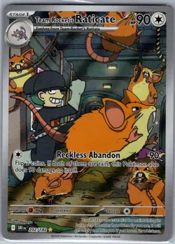 Team Rocket's Raticate 202/182 SV10: Destined Rivals - Pokemon Card - NM - Image 1
