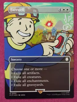 Magic The Gathering UNIVERSES BEYOND FALLOUT FOIL FAREWELL white card MTG - Image 1